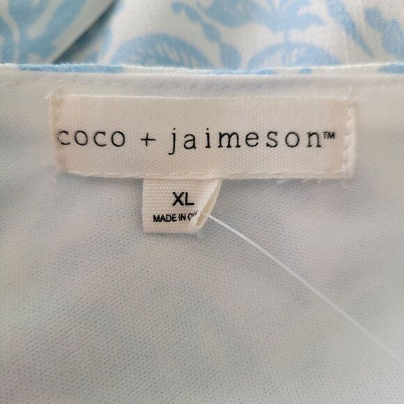 Coco + Jaimeson Blue & White Floral Cold-Shoulder Dress (Size XL) - Picture 5 of 8